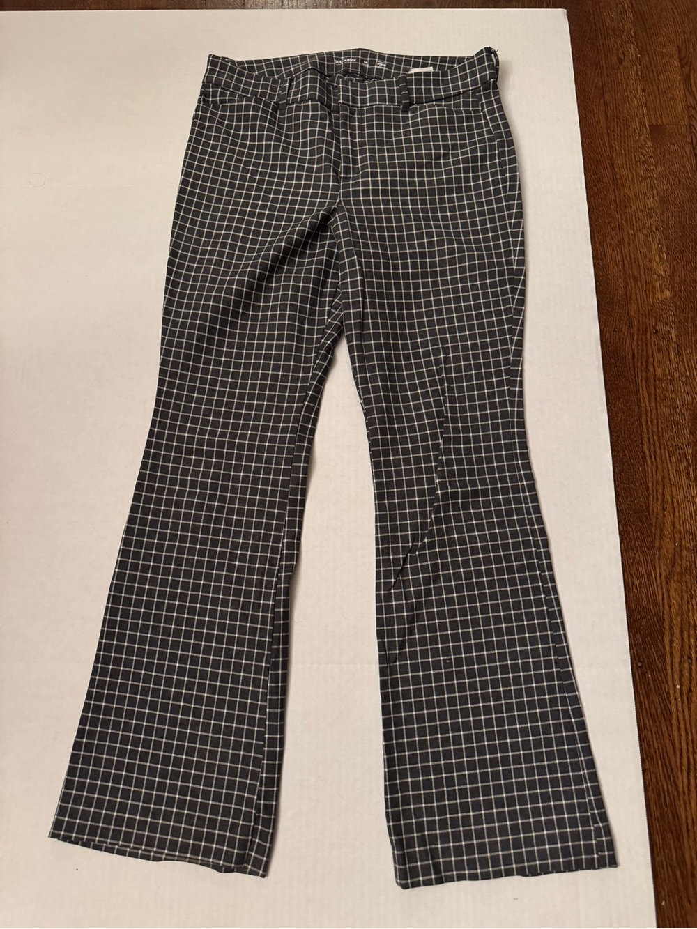 Old Navy Pixie High-Rise Windowpane Pants - Black & White